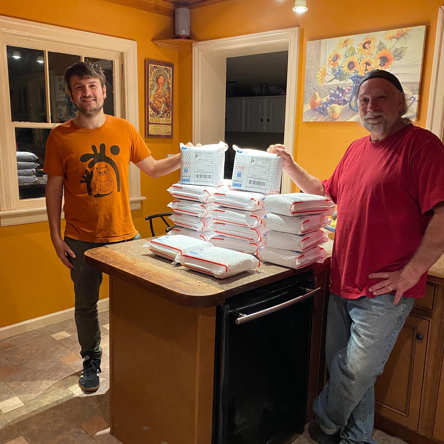 Tyler and Crow taking You Wish! on the road to local shops